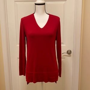 ❤️❤️Anne Klein tunic sweater red - like new ! Sz S